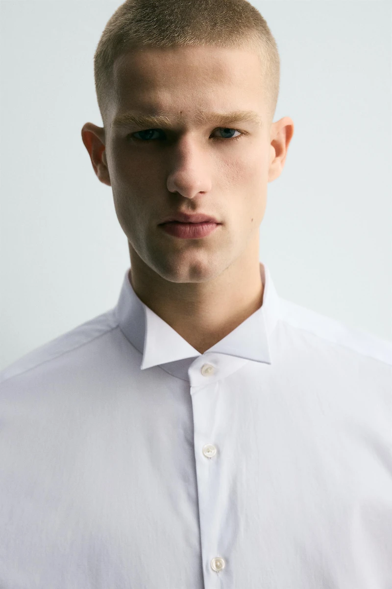 TUXEDO COLLAR SHIRT
