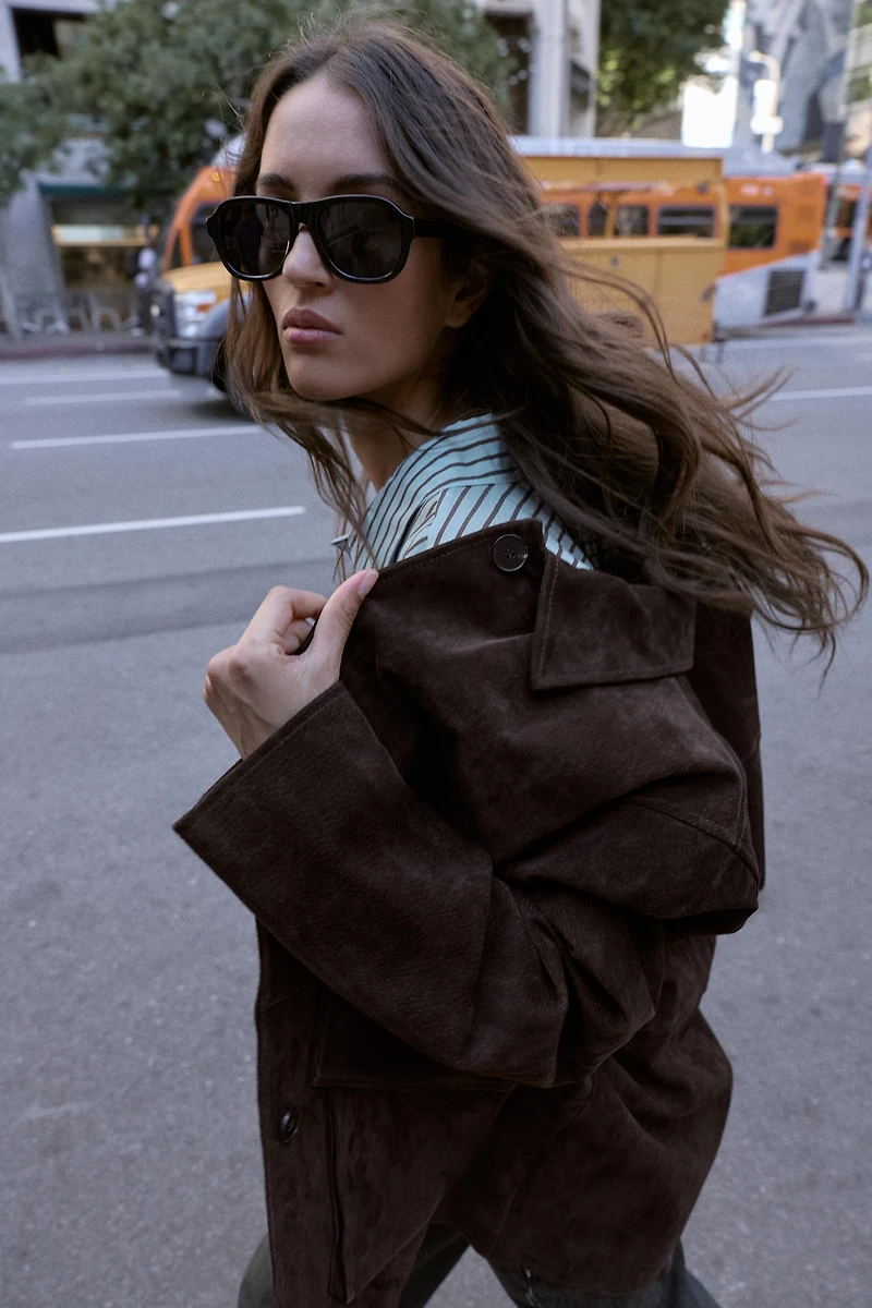 100% LEATHER SUEDE JACKET