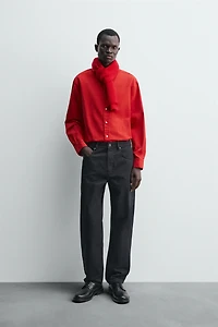 RELAXED FIT COMPACT COTTON SHIRT