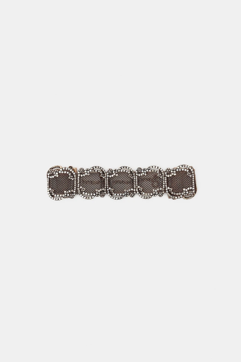 COLLIER RAS-DU-COU MAILLE À BRILLANTS