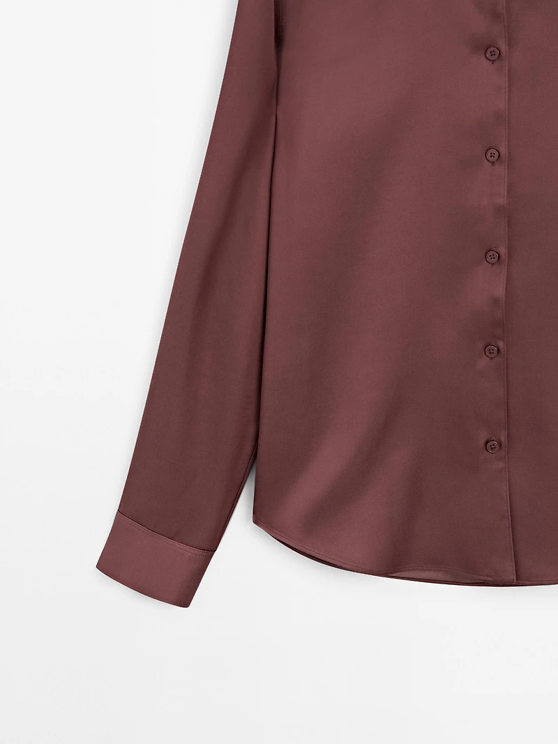 Flowing satin shirt