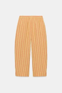 ZW COLLECTION STRIPED LINEN-BLEND PANTS