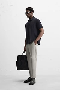TEXTURED STRETCH PANTS