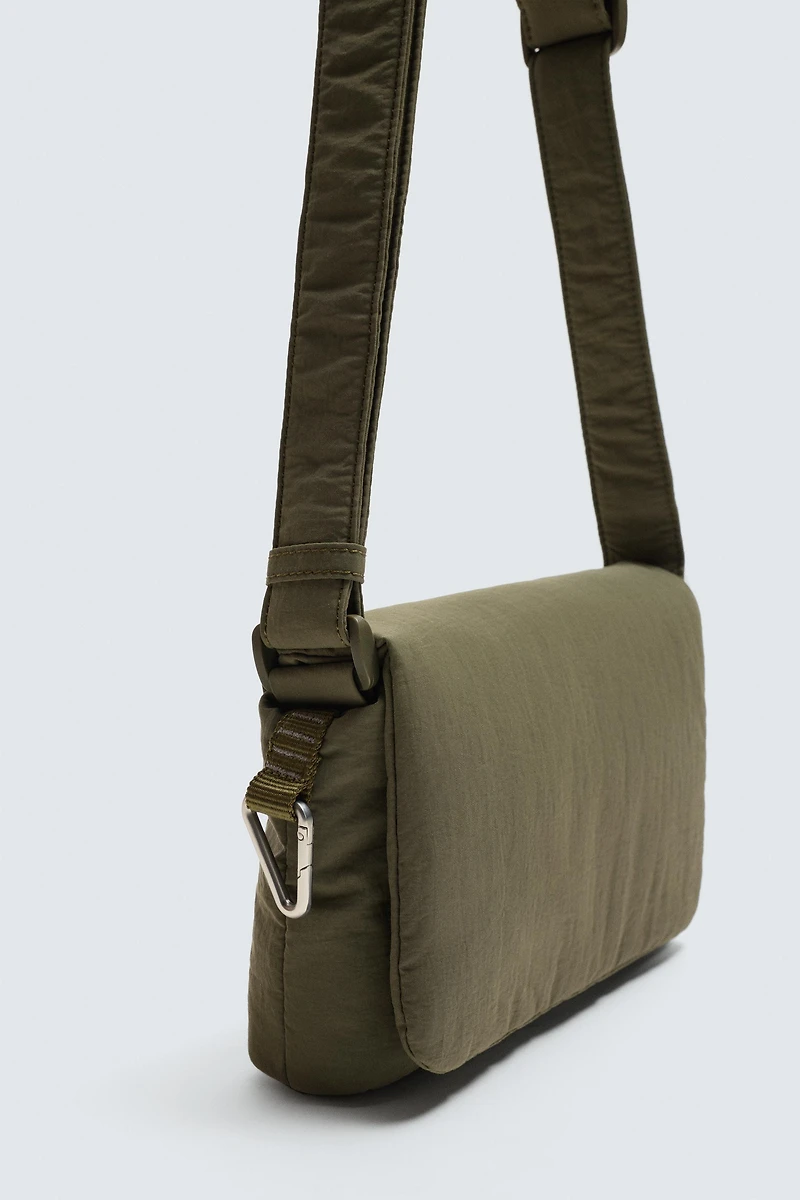 NYLON FLAP CROSSBODY BAG