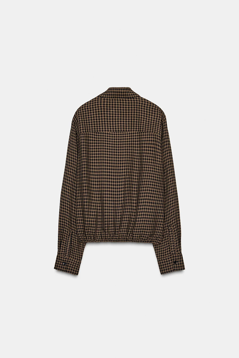 GINGHAM CHECK BLOUSE ZW COLLECTION