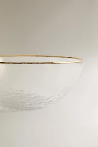 BOL EN VERRE RELIEF FILET DORÉ
