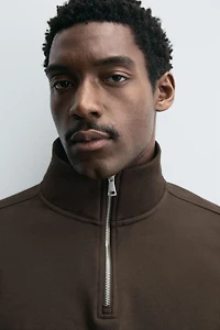 BASIC QUARTER-ZIP SWEATSHIRT