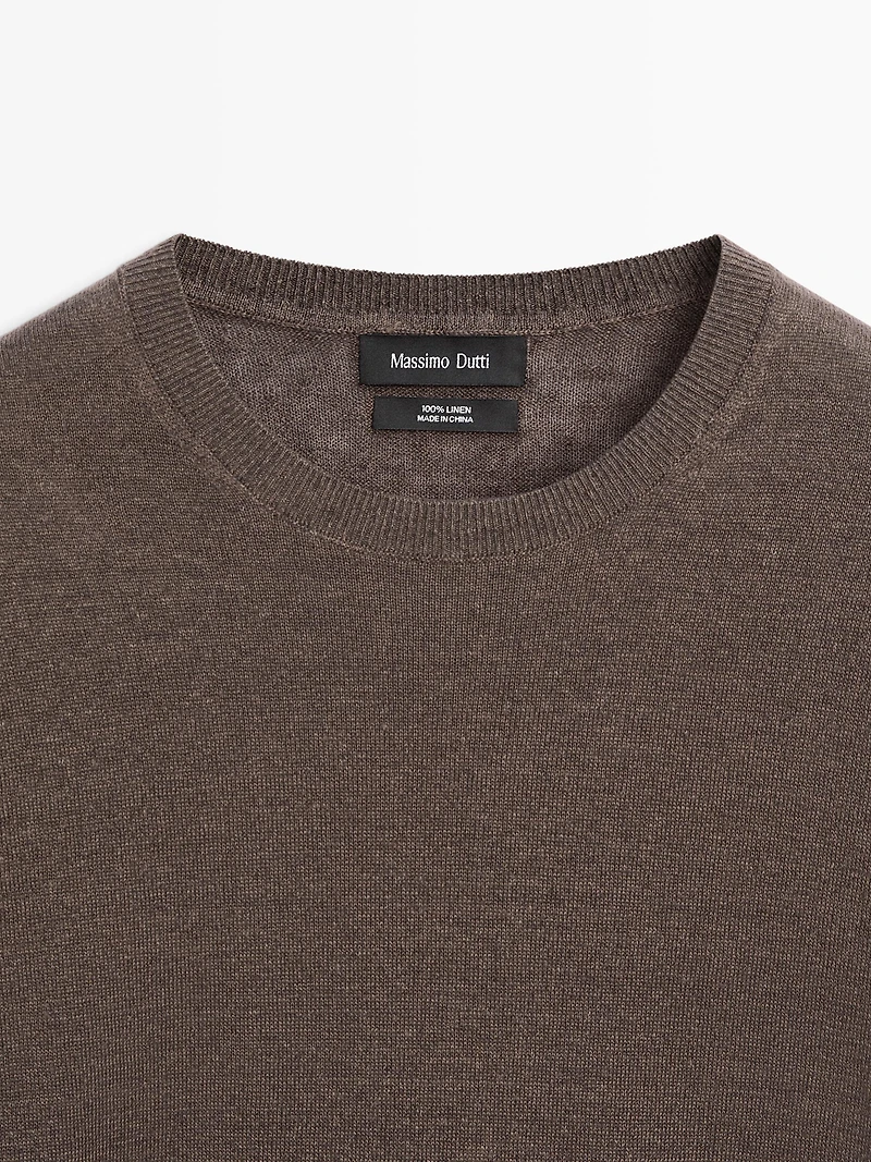 Lightweight 100% linen knit T-shirt