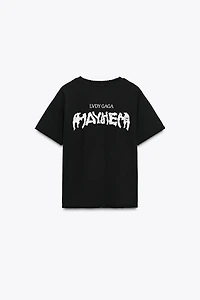 LADY GAGA WASHED EFFECT T-SHIRT
