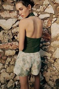 TOP HALTER BOUTONS DOS NU
