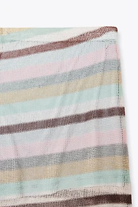 METALLIC THREAD STRIPED PANTS