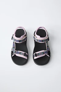 EMBROIDERED TECHNICAL SANDALS