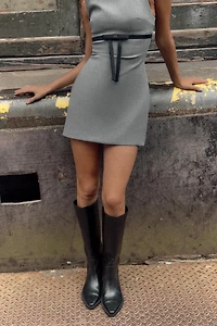 SATIN BOW SHORT DRESS
