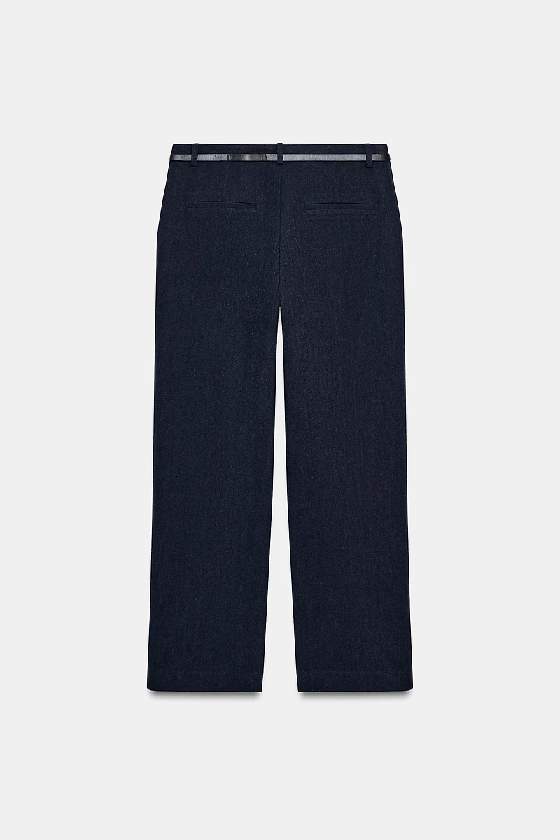 STRAIGHT-LEG PANTS WITH BELT
