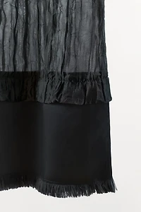 CRINKLED EFFECT STRAPPY DRESS