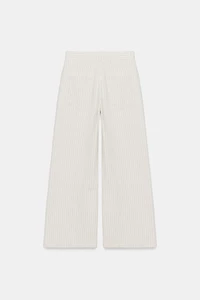 ZW COLLECTION HIGH-WAIST STRIPED WIDE-LEG JEANS