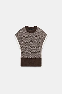 HERRINGBONE KNIT TANK TOP