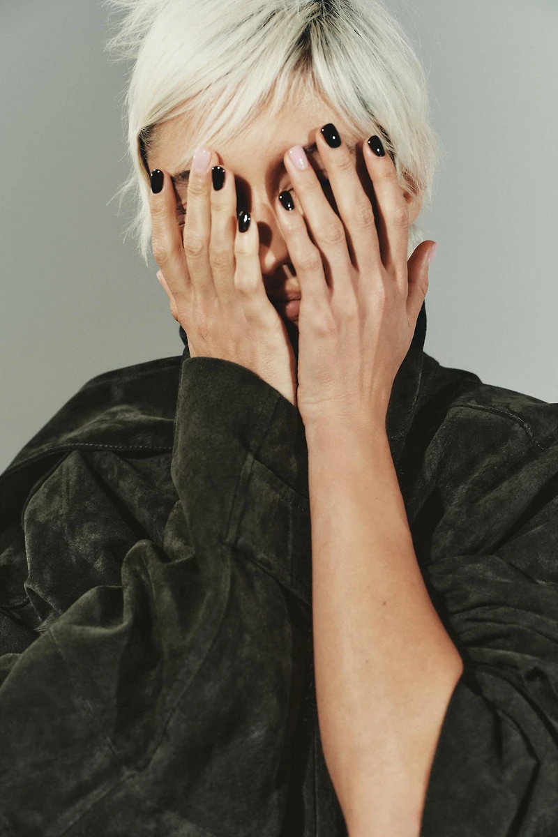 BLOUSON EN CUIR DE DAIM 100 %