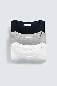 LOT DE 3 T-SHIRTS BASIC MEDIUM WEIGHT