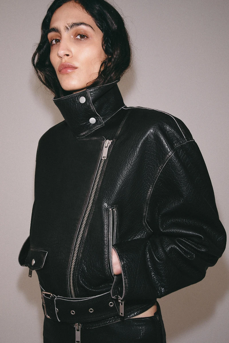 ZW COLLECTION LIMITED EDITION LEATHER BIKER JACKET