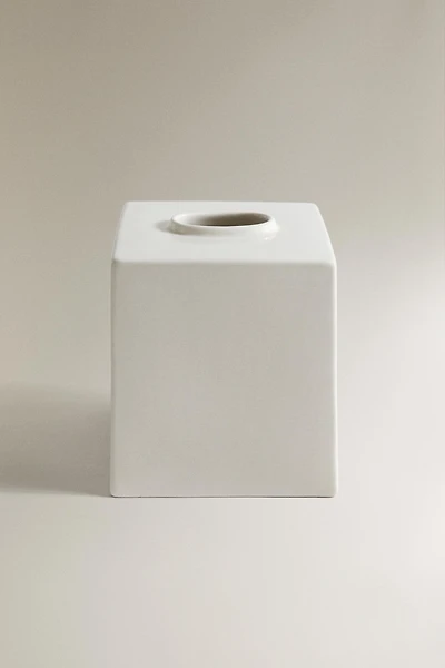 BOÎTE À MOUCHOIRS CÉRAMIQUE CRÈME
