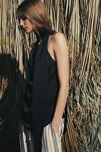 FRINGE SCARF HALTER TOP ZW COLLECTION