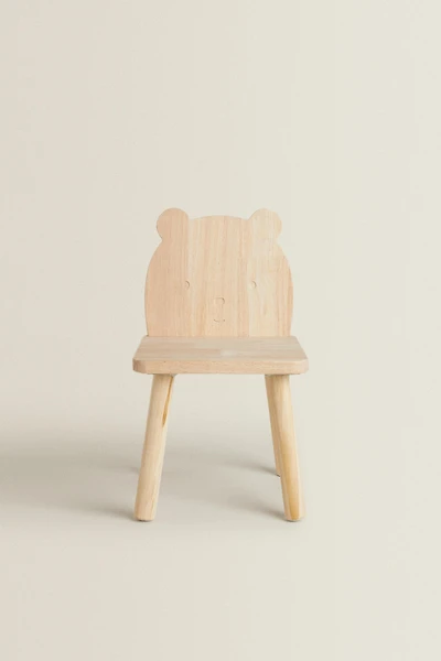 WOODEN BEAR CHAIR