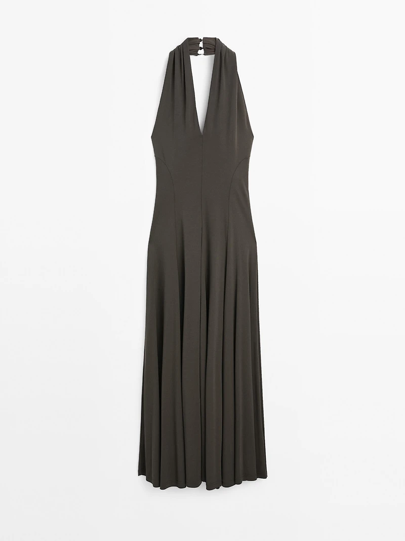Long flowing halter-neck dress - STUDIO