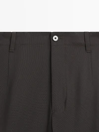 Cool wool textured trousers