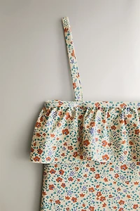 KIDS’ FLORAL RUFFLE BEACH SWIMSUIT