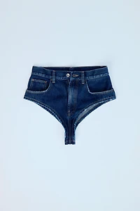 TRF HIGH-RISE MINI DENIM SHORTS