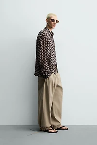 BALLOON FIT PLEATED PANTS