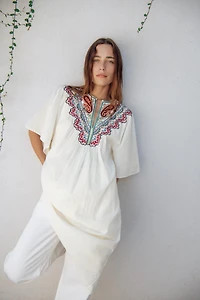 ZW COLLECTION EMBROIDERED MIDI DRESS