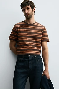 T-SHIRT JACQUARD RAYURES