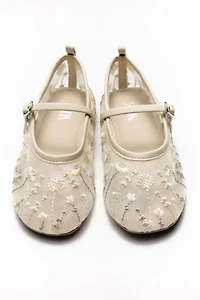 EMBROIDERED BALLET FLATS