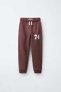 EMBROIDERED NUMBER JOGGING PANTS