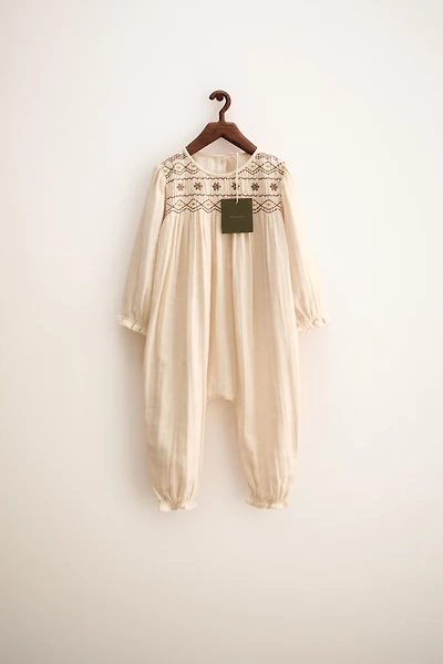 ZARA TIMELESS - EMBROIDERED LONG JUMPSUIT