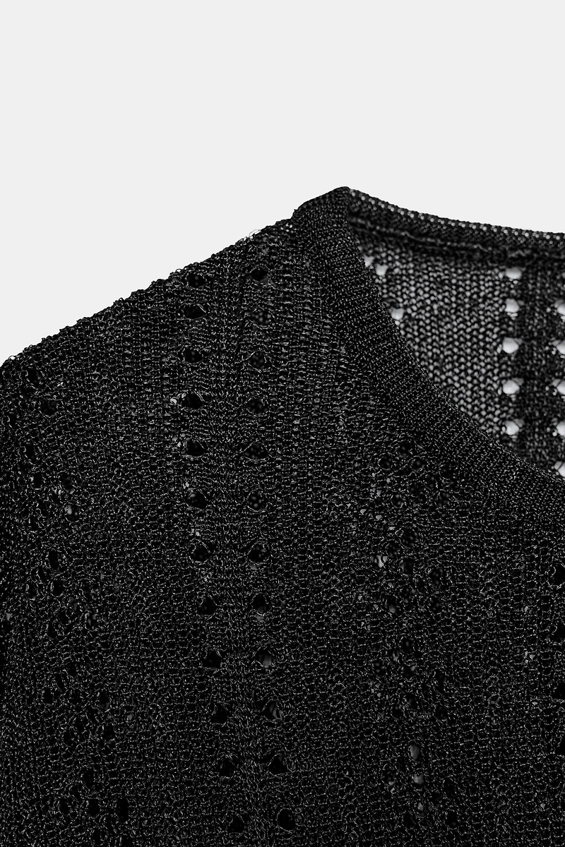 POINTELLE KNIT JUMPER WITH OPENINGS