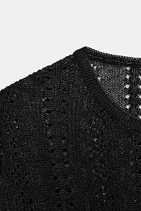 POINTELLE KNIT JUMPER WITH OPENINGS