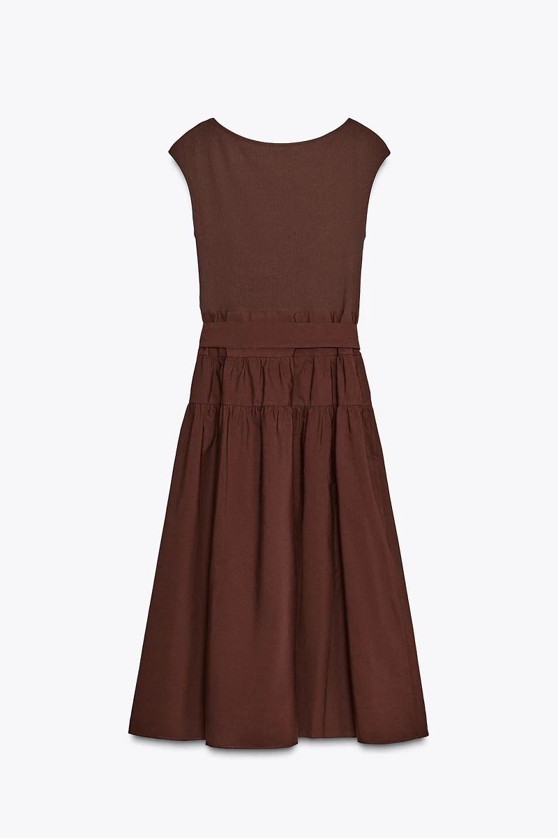 COMBINATION RUCHED DRESS