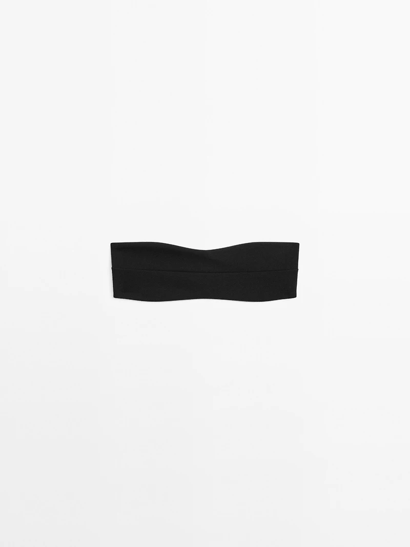 Haut de bikini bandeau texturé