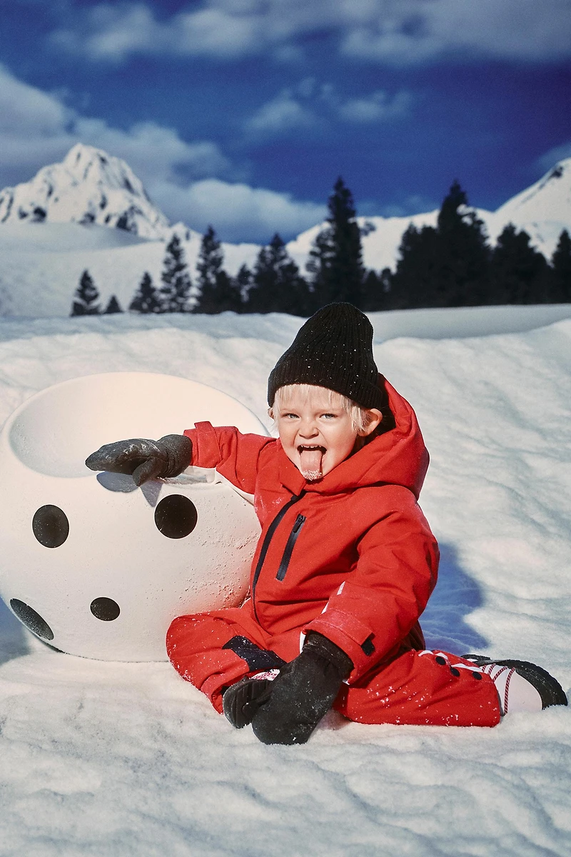 COMBINAISON LONGUE RÉSISTANTE À L'EAU ET COUPE-VENT COULEUR BLOCK
