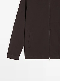 Veste courte double épaisseur en laine mélangée