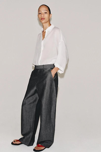 CHEMISE OVERSIZE AVEC RAMIE ZW COLLECTION
