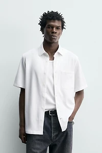 REGULAR FIT TEXTURED SHIRT