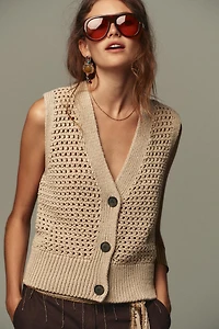 OPEN KNIT VEST