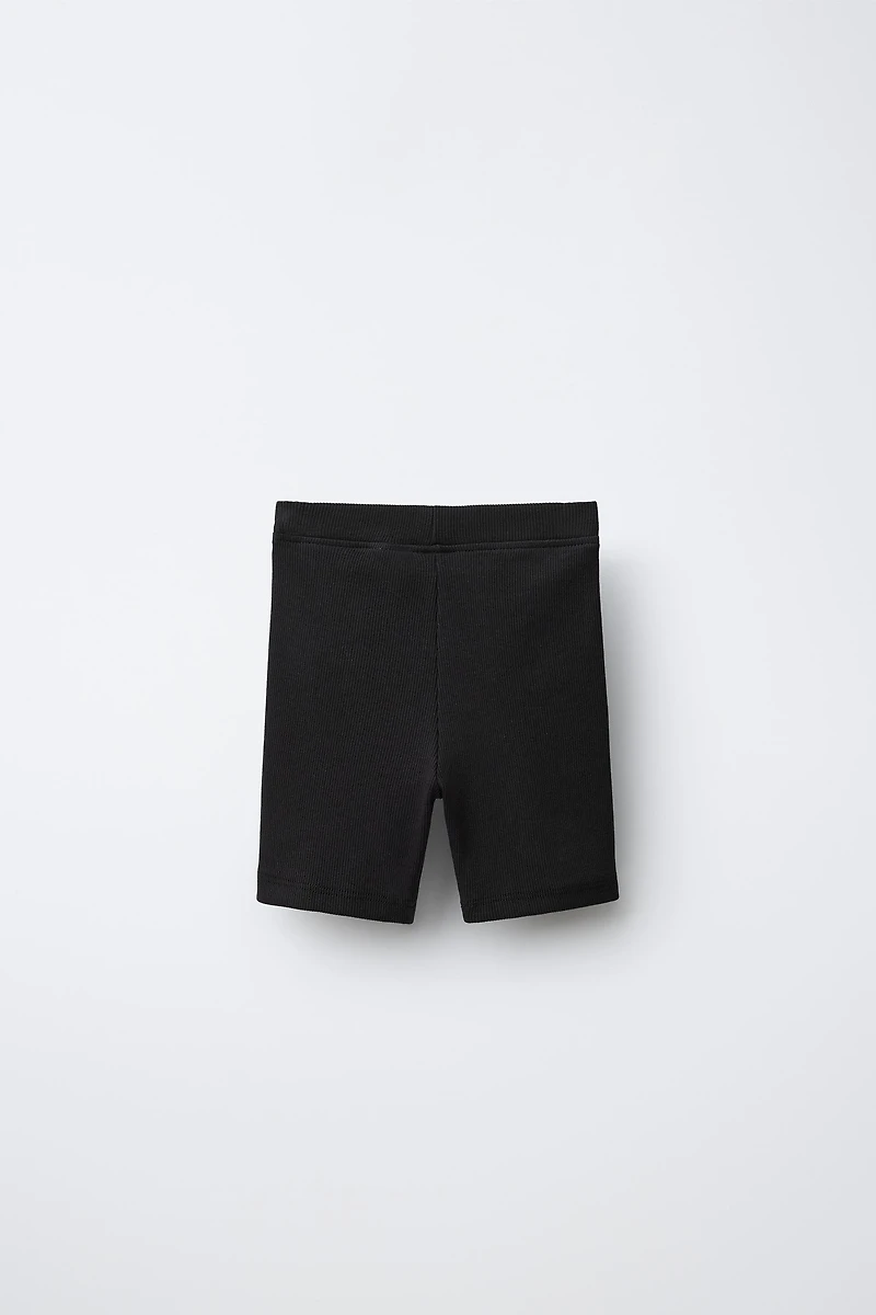 RIBBED CYCLIST LEGGINGS