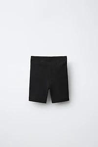 RIBBED CYCLIST LEGGINGS
