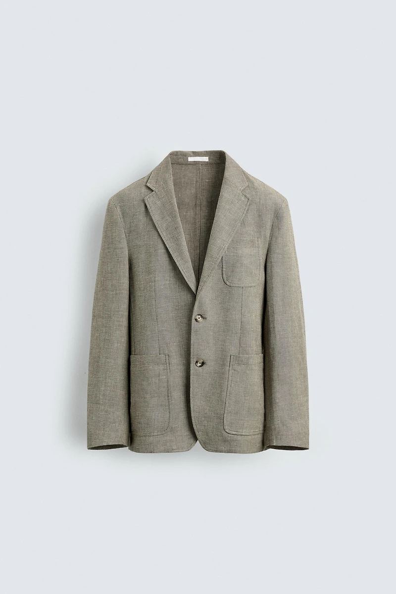 RELAXED FIT TEXTURED BLAZER