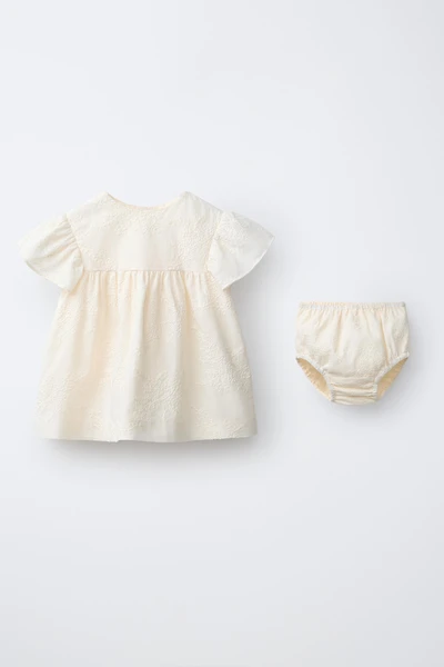 EMBROIDERED DRESS AND PANTIES
